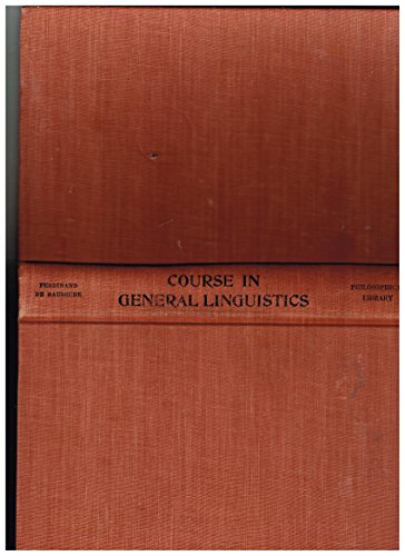 Course in general linguistics.Edited by Charles... B002D2C9MU Book Cover