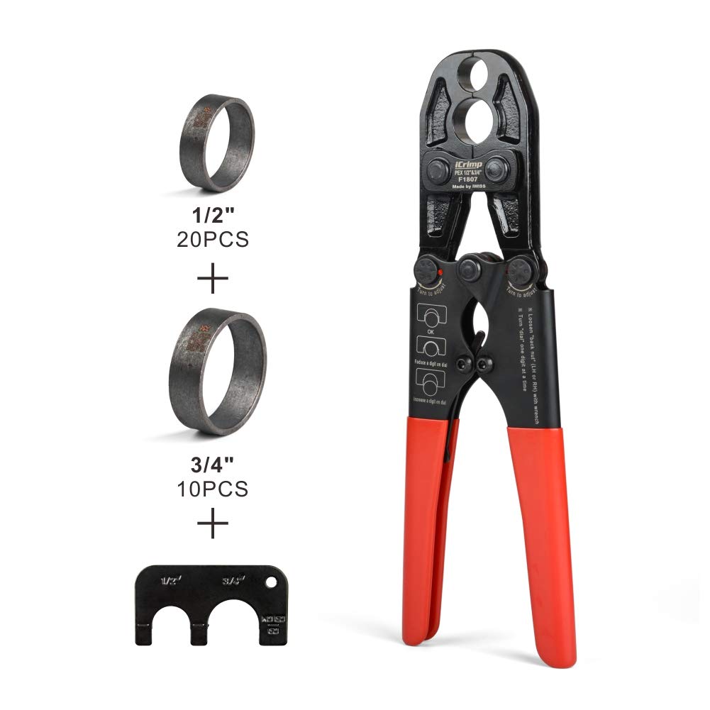 Buy IWISS PEX Crimping Tool, Combo1/2inch, 3/4inch Plumbing Tool