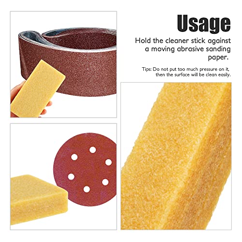 LAIWOO Schuurband reinigingsblok, 200 x 40 x 40 mm schuurpapier reinigingsblok schuurpapier reiniger reinigingsstift voor schuurschijven - Afbeelding 5