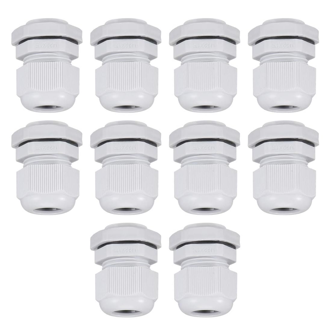 MACHSWON 10Pcs M22 Cable Gland - Durable Threaded Wire Connector with Locknut for 7-12mm Dia Cable Wire, White