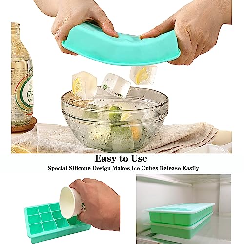 2 Pack de Moldes de Silicona para Cubos de Hielo miniatura 4