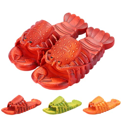 Lobster Slippers for Women and Men | Lobster Slides | Lobster Flip Flops | Lobster Sandals |Bathroom Slippers | Extremely Comfy | Cushioned Thick Sole