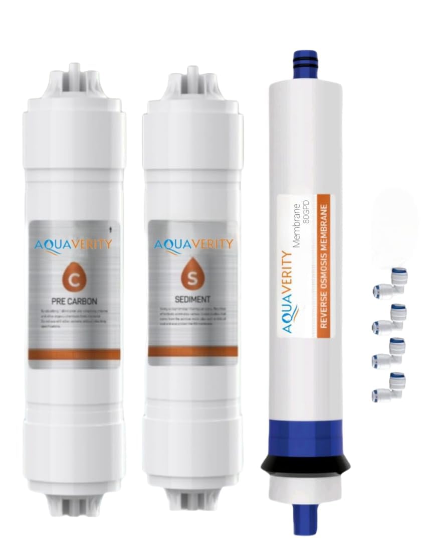80 GPD RO Membrane with Carbon & Sediment Filter | RO Inline Cartridge | Inline, Membrane, FR & Connectors | Compatible with All Standard RO Water Purifier-image-35