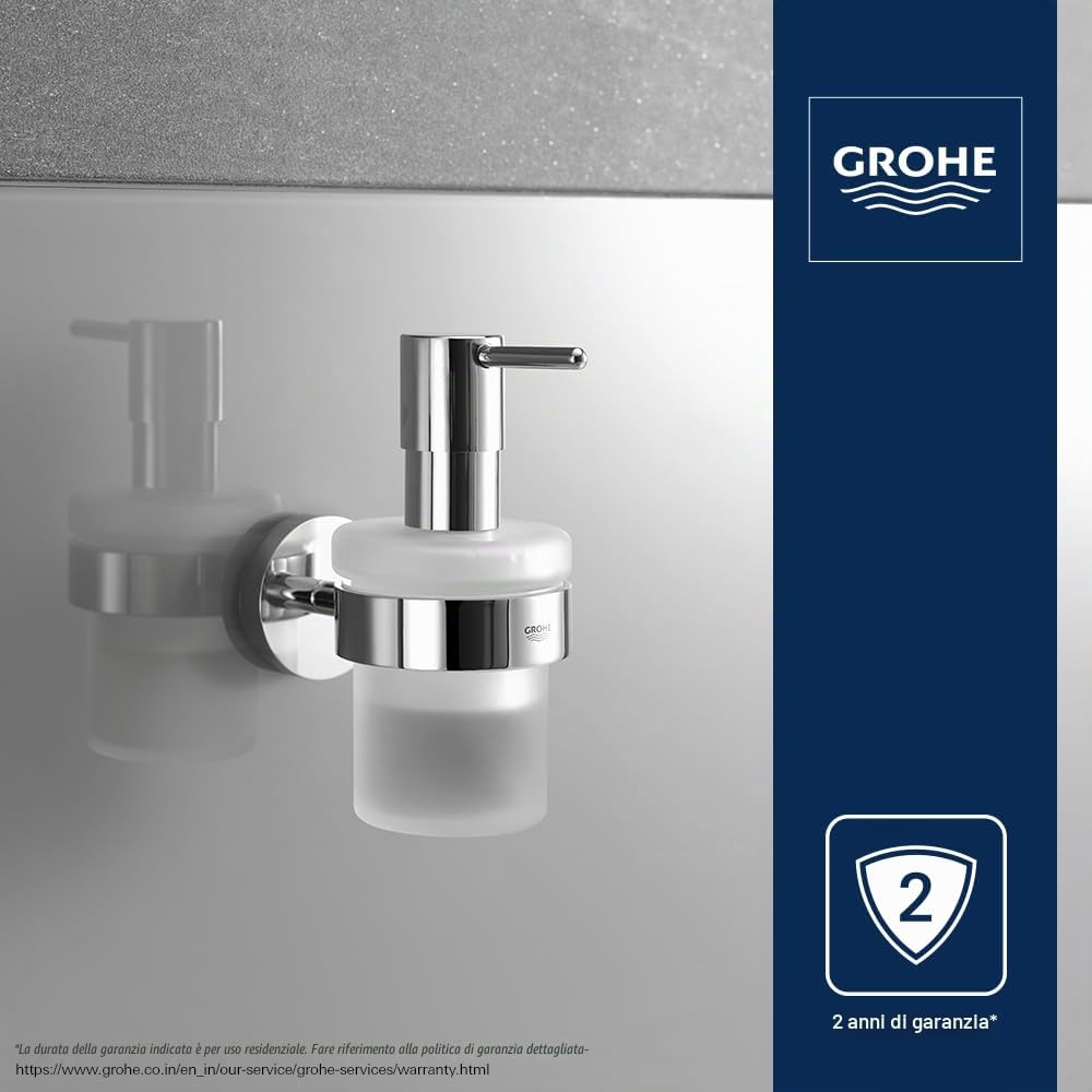 Grohe Dispenser Sapone con Supporto Essentials Cromo 40448001