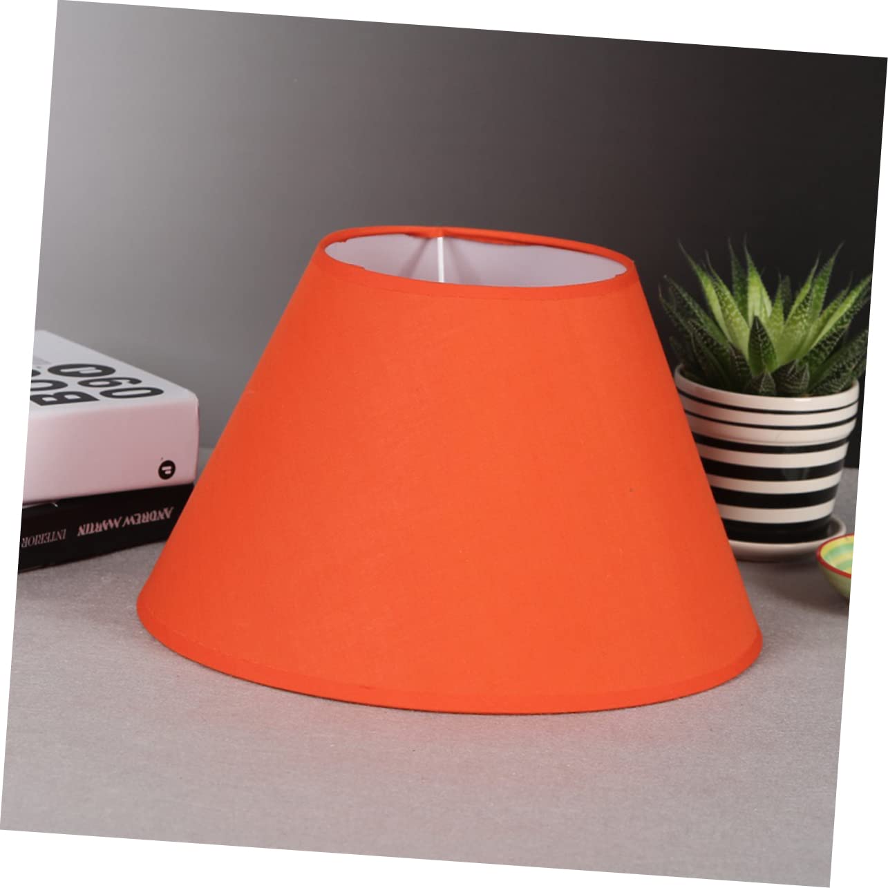 CLISPEED Abat Jour Tissu Orange pour Lampe de Table Style Simple et Élégant Compatible avec Lampes de Bureau et Appliques Murales Ajout Vintage à Votre Intérieur