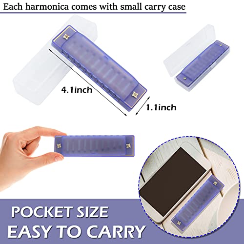 Harmonica for Kids 10 Hole Kids Harmonica, 2 Pack Key of C Blues Harmonicas Educational Toy Beginners Toy Musical Instruments for Toddler Children Party Holidays, Birthday (Blue, Pink) - Les Beatles, Paul McCartney, John Lennon, RIngo Starr, George Harrison Harmonica for Kids 10 Hole Kids Harmonica, 2 Pack Key of C Blues Harmonicas Educational Toy Beginners Toy Musical Instruments for Toddler Children Party Holidays, Birthday (Blue, Pink) – Image 3