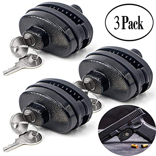 DaLingLam Trigger Lock Keyed Alike Gun Lock 3 Pack Fits Pistols Hand Gun