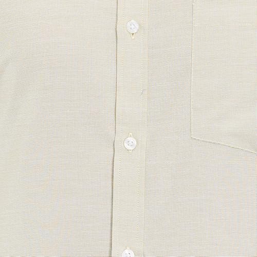 Image of Park Avenue Men's Slim Fit Structure Pattern Cotton Polyester Blend Semi Cutaway Collar Full Sleeve Formal Shirt