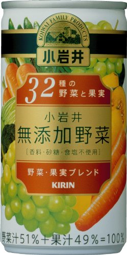 小岩井 無添加野菜 32種の野菜と果実 缶 (190g×30本)