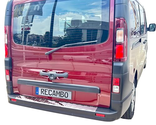 RECAMBO Boot Sill Protector Stainless Steel Compatible with Nissan Primastar NV300 | from 2016 - High Gloss Polished Chrome Look - Styling and Protection for the Bumper