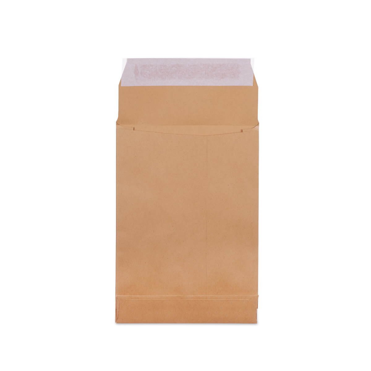 MASHPAPER 250 Faltentaschen Versandtaschen ohne Fenster braun DIN B5 176x250 mm mit Seitenfalte und Klotzboden