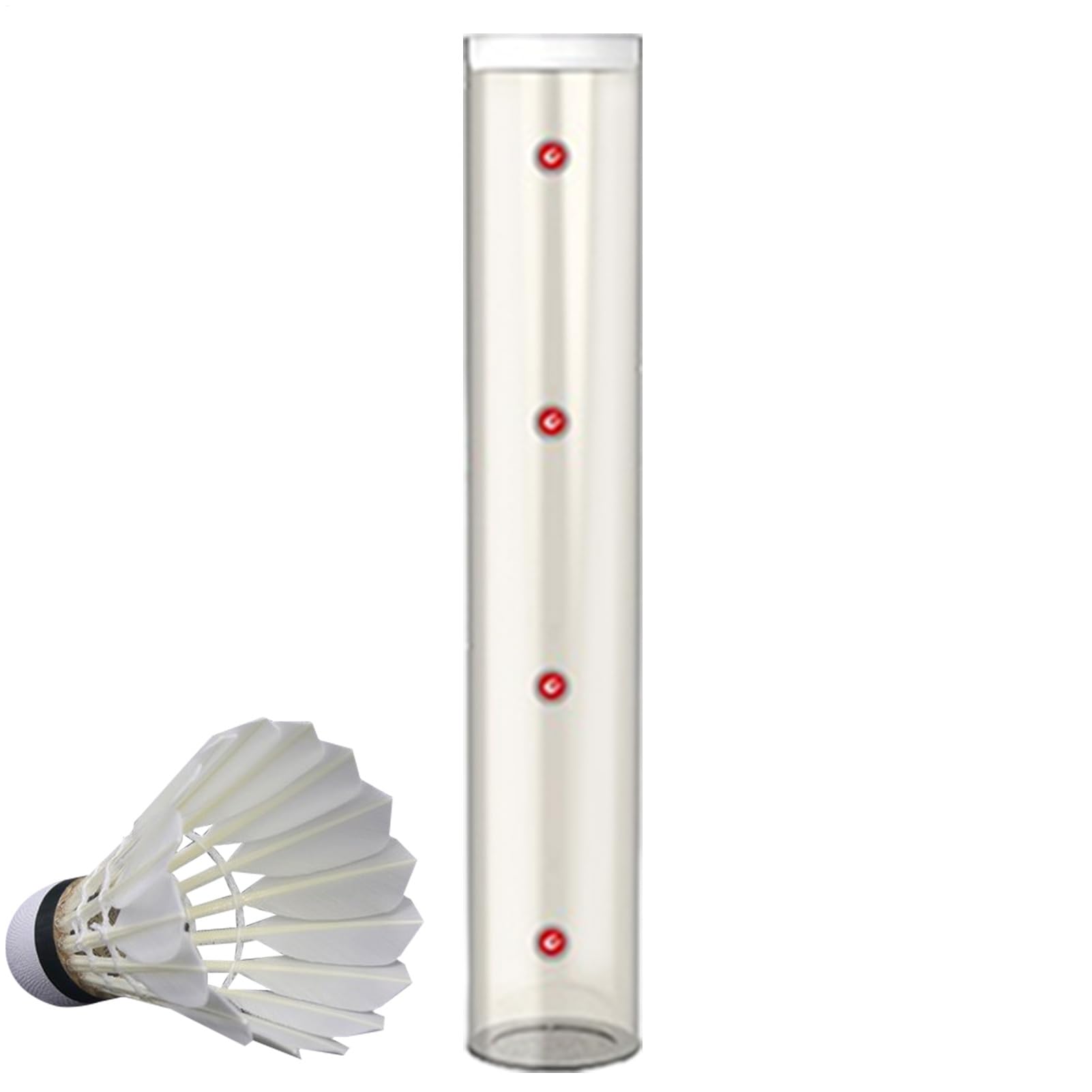Tubo magnetico da badminton, tubo per palline da badminton, tubo magnetico per badminton, attrezzi da allenamento per educazione fisica, palestra, cortile, campo da badminton, parchi