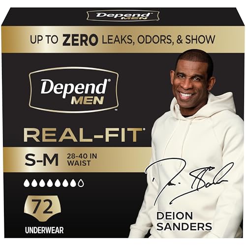Image of Depend Real Fit Incontinence Underwear for Men, S /M, 72 Count