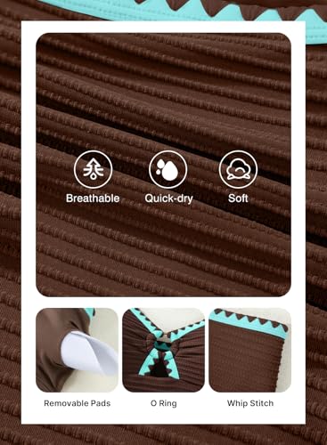Women's Textured Bikini Sets O Ring Swimsuits Whip Stitch High Waisted Bathing Suits 2026 Summer Beach Wear - image 5