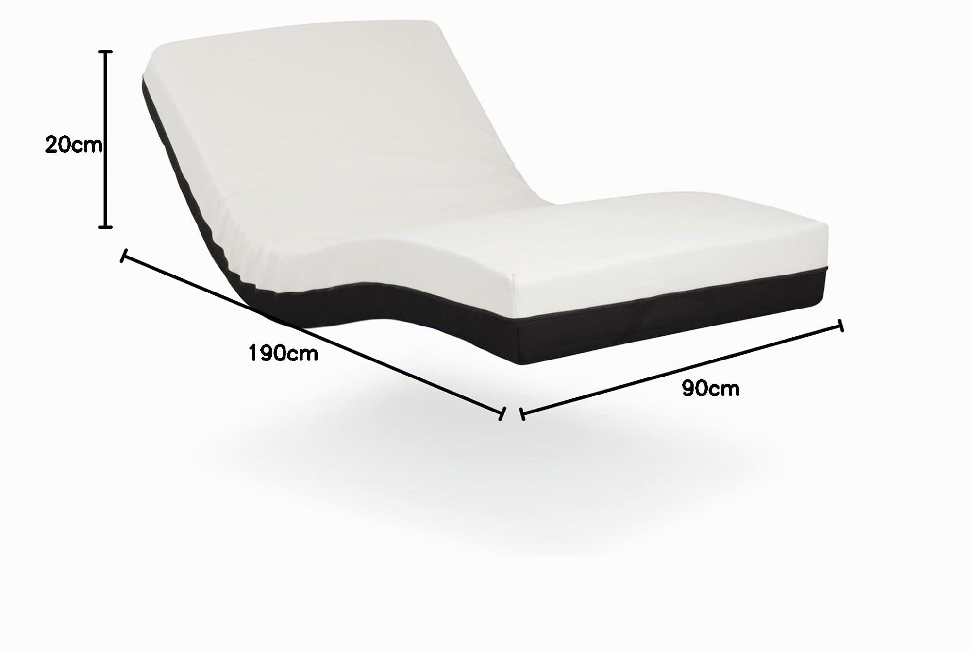 Geriafy Materasso in memory foam Cotton V6 per letto elettrico 90x190 cm