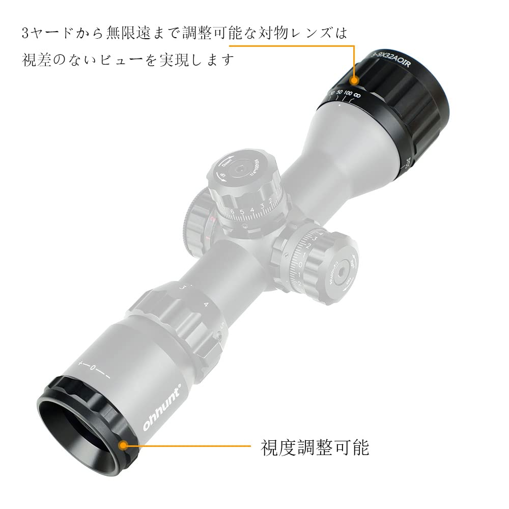 Amazon.co.jp: ohhunt 3-9X32 Rifle Scope R/G Illuminated Reticle