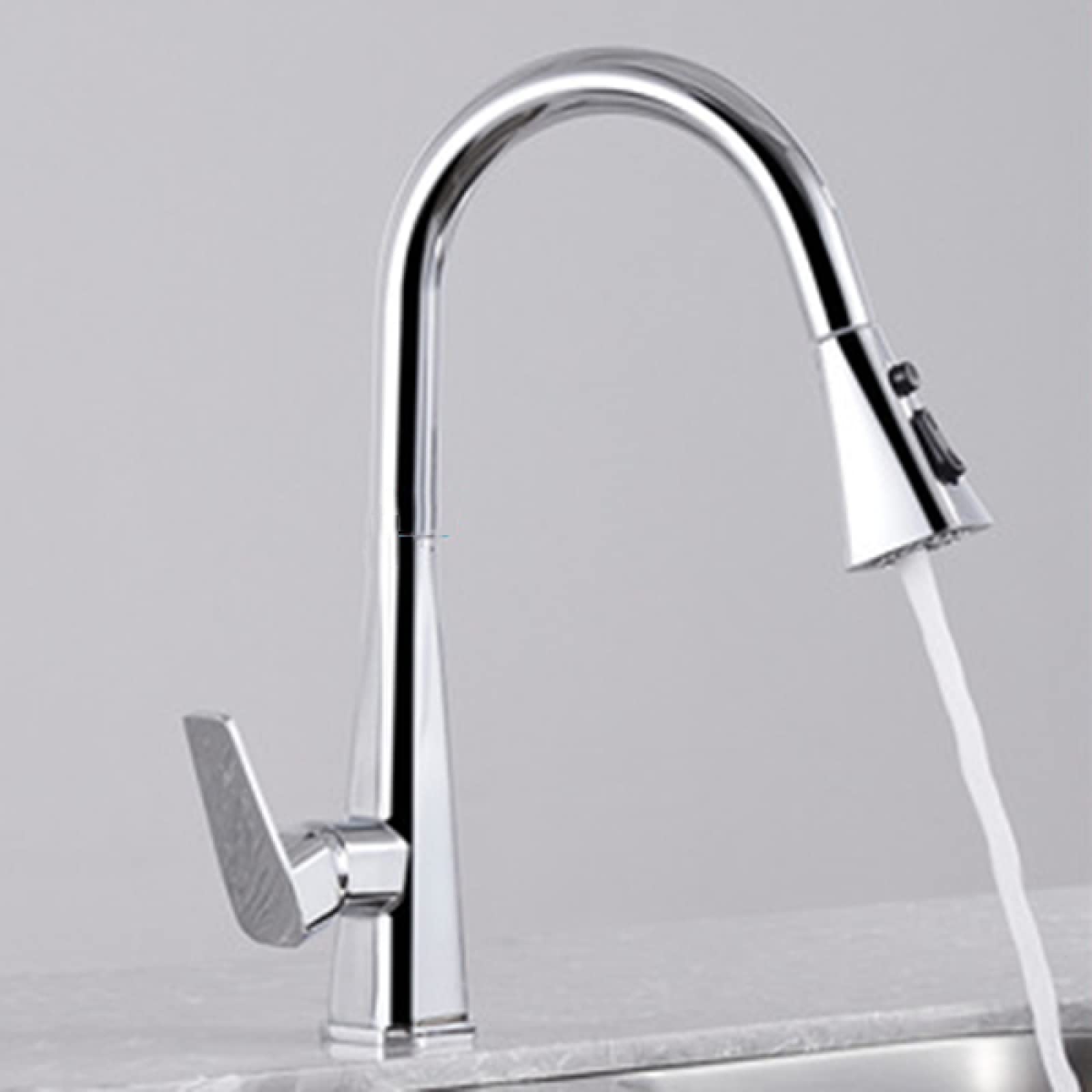 Grifo de Cocina extraíble Giratorio de 360 Grados con rociador de 3 Funciones, Acabado, fácil instalación, Ideal para cocinas Modernas.