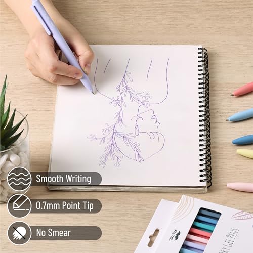 Image of Mr. Pen- Retractable Gel Pens, 24 Pack, Fast Dry, Gel Pens Fine Point 0.7mm, Retractable Pens, Cute Pens