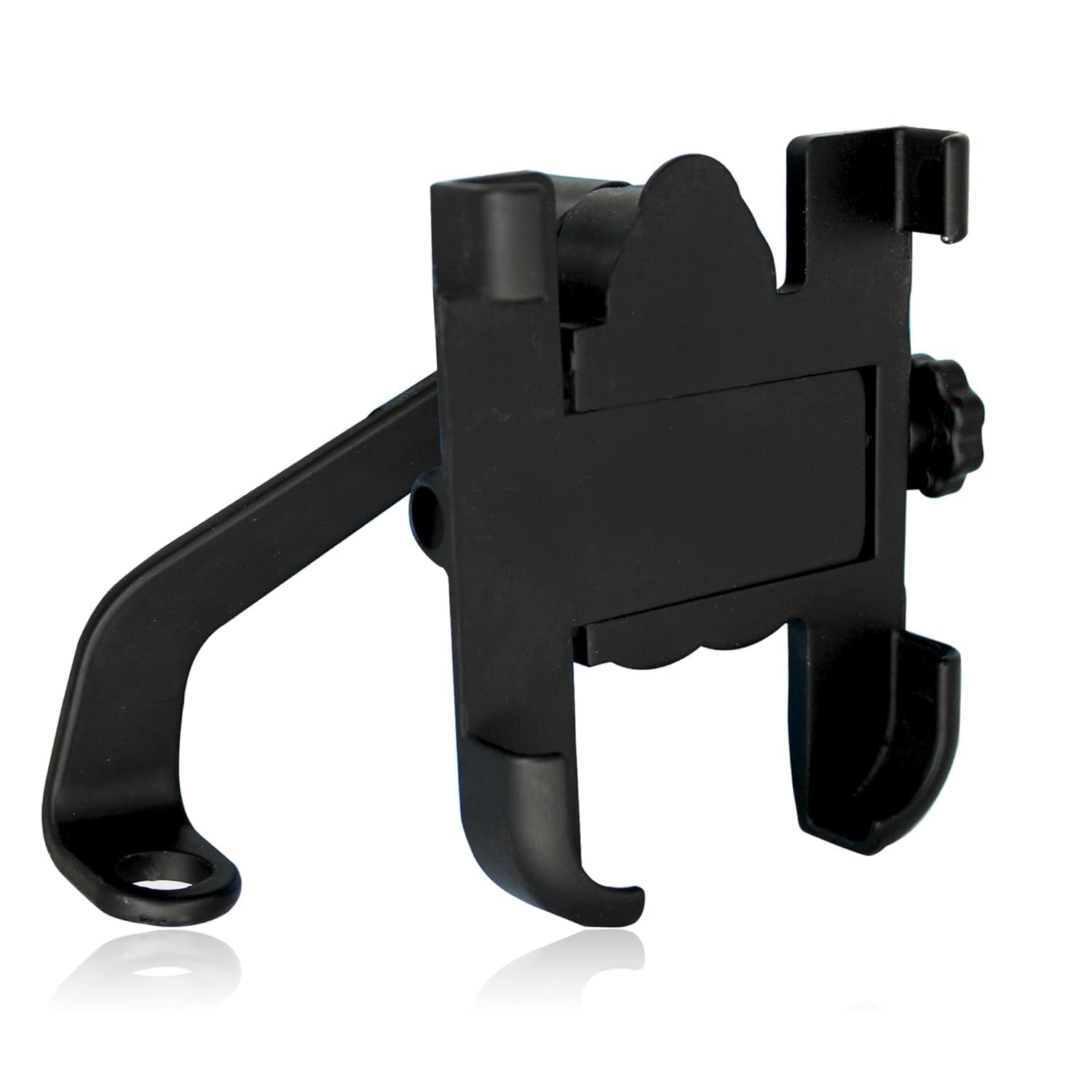 URS Enterprises Metal CNC Bike Mount Holder Navigation 360 Degree Rotation Mirror Cradle for All Smartphones Bicycle, Motorcycle, Scooty (Black)-image-47