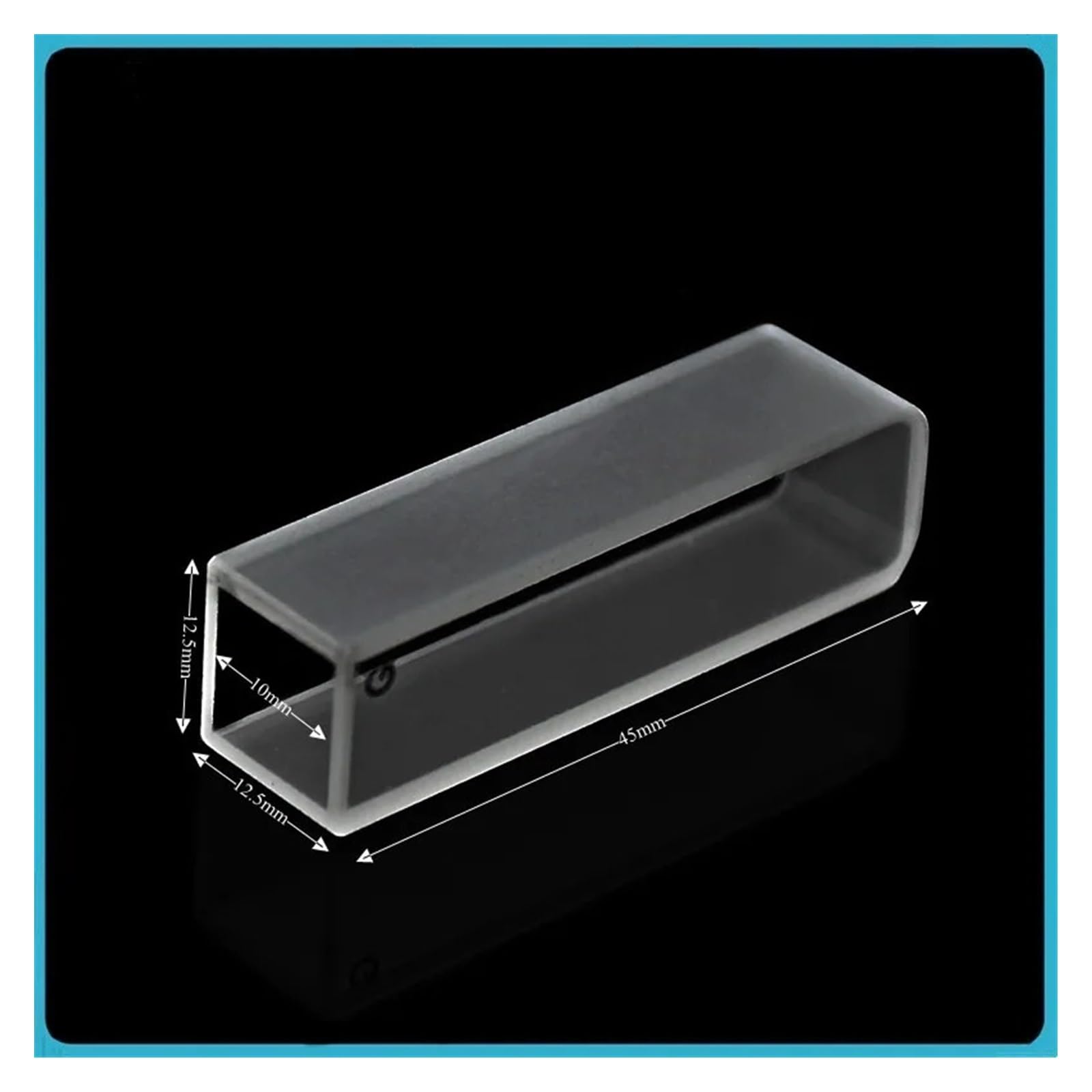Glasküvette, Flüssigkeitsprobenzelle, Lichtweg, 10 mm, Absorptionszellen, 3,5 ml, Verwendung for Spektrophotometer, Frittensintertechnologie, 4 Stück