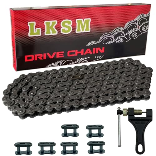 LKSM 420 Chain 132 Link Motorcycle Standard Roller Chain with Chain Breaker 6 Connecting Master Link...