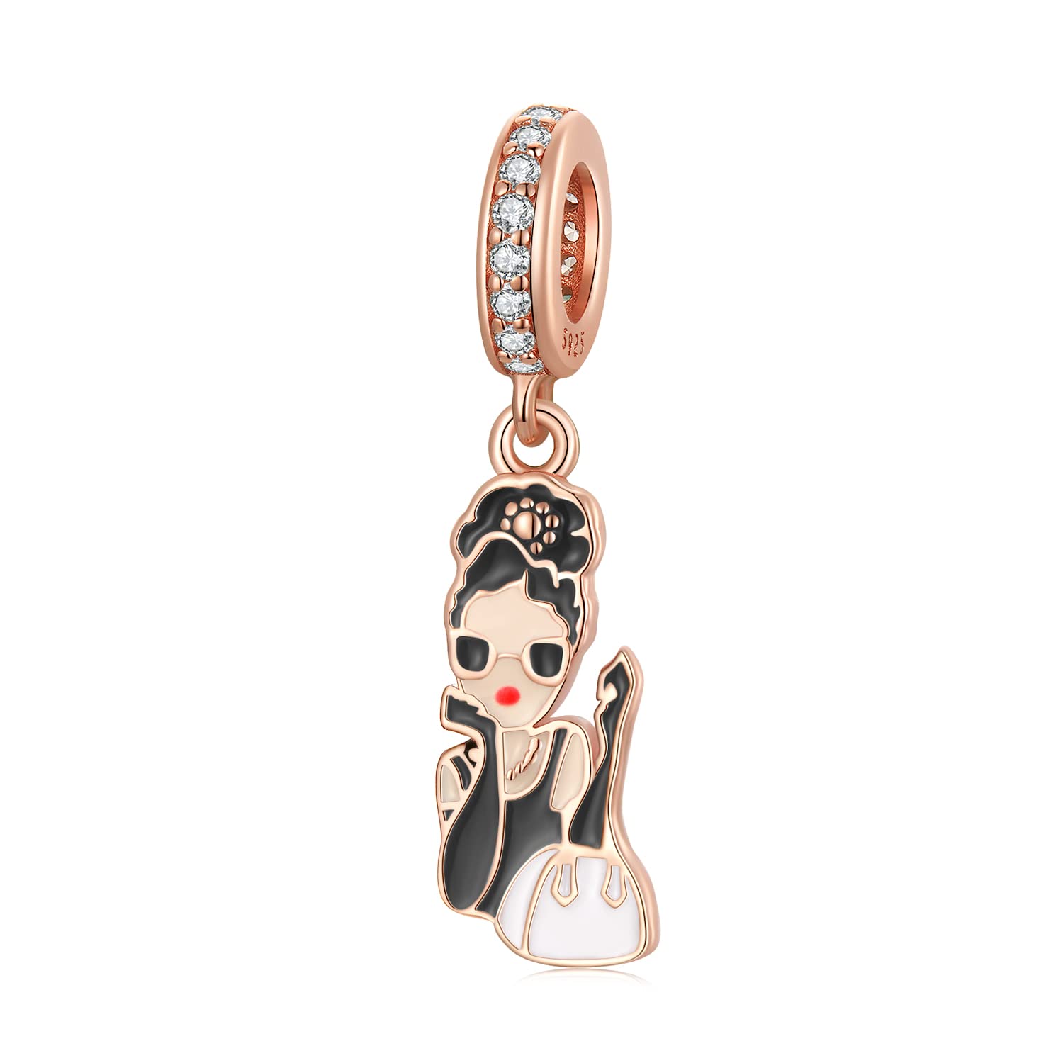 Colgante She Goddess rosa para realzar tu look diario de oficina y cenas especiales 8