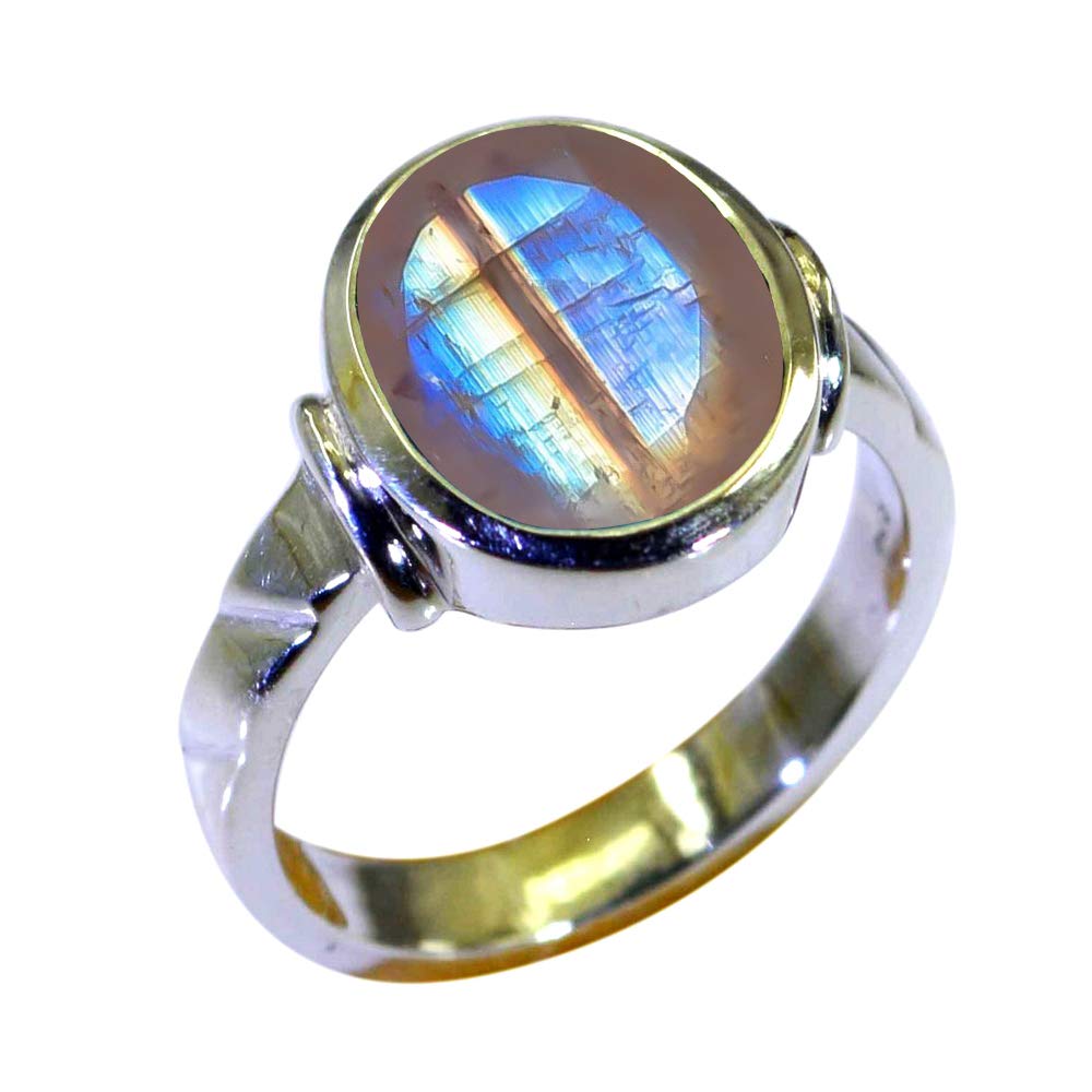 55Carat Choose Your Color Natural Gemstone Sterling Silver Statement Rings Oval Shape Handmade Sizes 5-12…