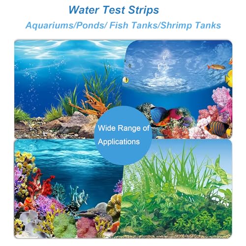 Image of 7 in 1 Aquarium Test Kit Freshwater Saltwater,100 Strips Fish Tank Water Testing Kit,Fish Tank Pond Water Quality Test Strips Accurate Testing