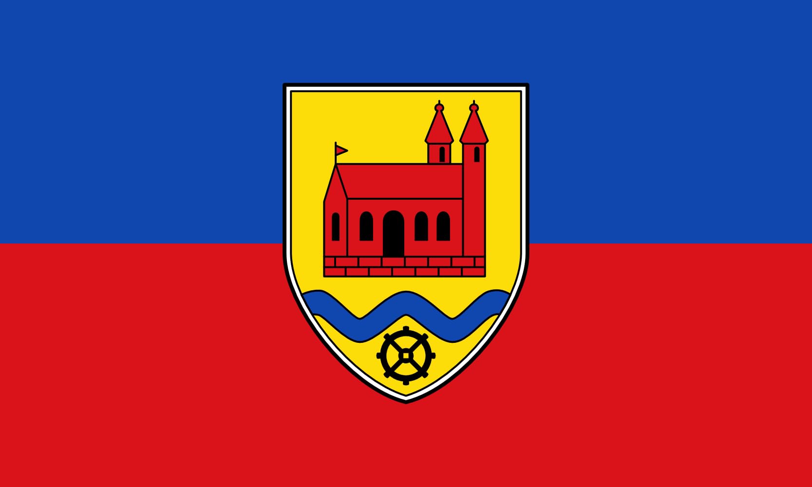 Drapeau Walsrode grand format officiel de la ville allemande