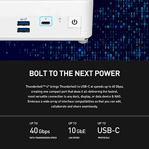 Image of msi Cubi N ADL Mini PC: Intel Celeron N100, Wi-Fi, Thunderbolt Type C, Black, Non-OS /Barebone: ADL-020BUS