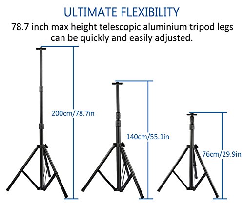 Upgraded Adjustable Tripod Stand for LED Flood Light 6.55 Feet Stainless Steel Heavy Duty LED Work Light Tripod Stand for Auto, Home, Work, Job, Construction, Camping, Indoor and Outdoor Use - Thumbnail 3