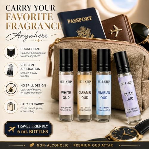 Image of OUD Attar Gift Set for Men & women | 6ml Each | Long Lasting Non Alcoholic Roll-On Perfume Oil Combo Pack Of 4