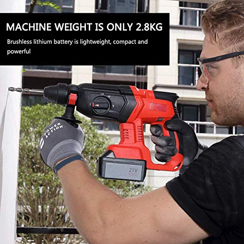 Akku-Bohrhammer, multifunktionaler bürstenloser Lithium-Bohrer, 3 Arten von elektrischen Schlagbohrern, geeignet für… – Bild 3