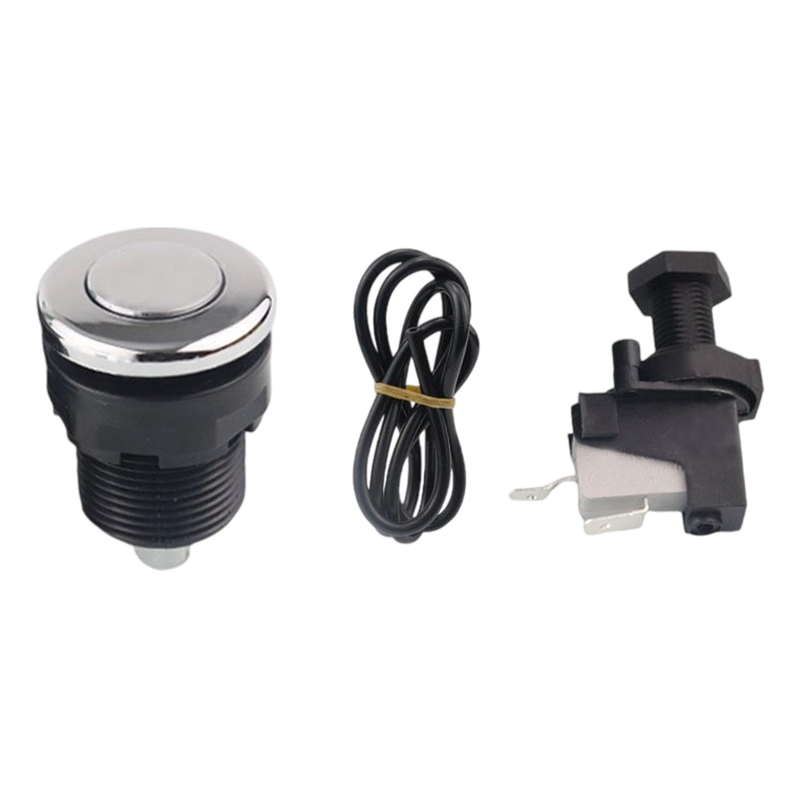 THE STYLE SUTRA® Air Switch Kits Portable Cordless on Off Push Button Switch Pneumatic Switch 34mm Polish Argent-image-30