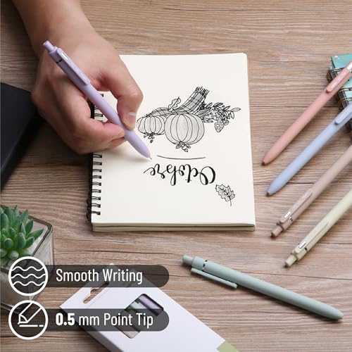 Set de 6 bolígrafos retráctiles de gel Mr. Pen tinta negra miniatura 3