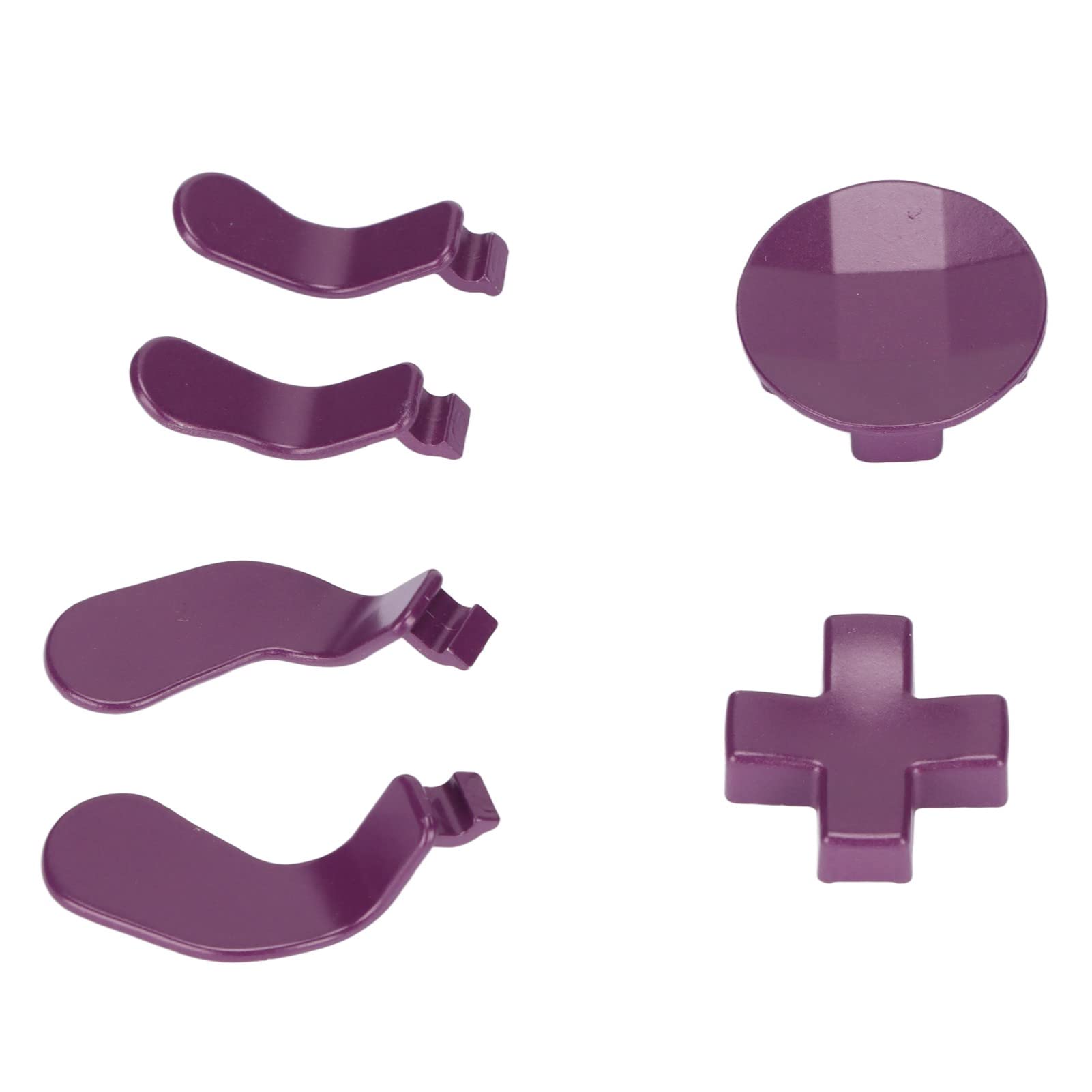 Wakects Łopatki Spustowe ze Stali Nierdzewnej do Kontrolera Series 2, Podkładki D, łopatki, Przyciski, Wymiana, Akcesoria do Kontrolerów Gier, Klucze (PURPLE)