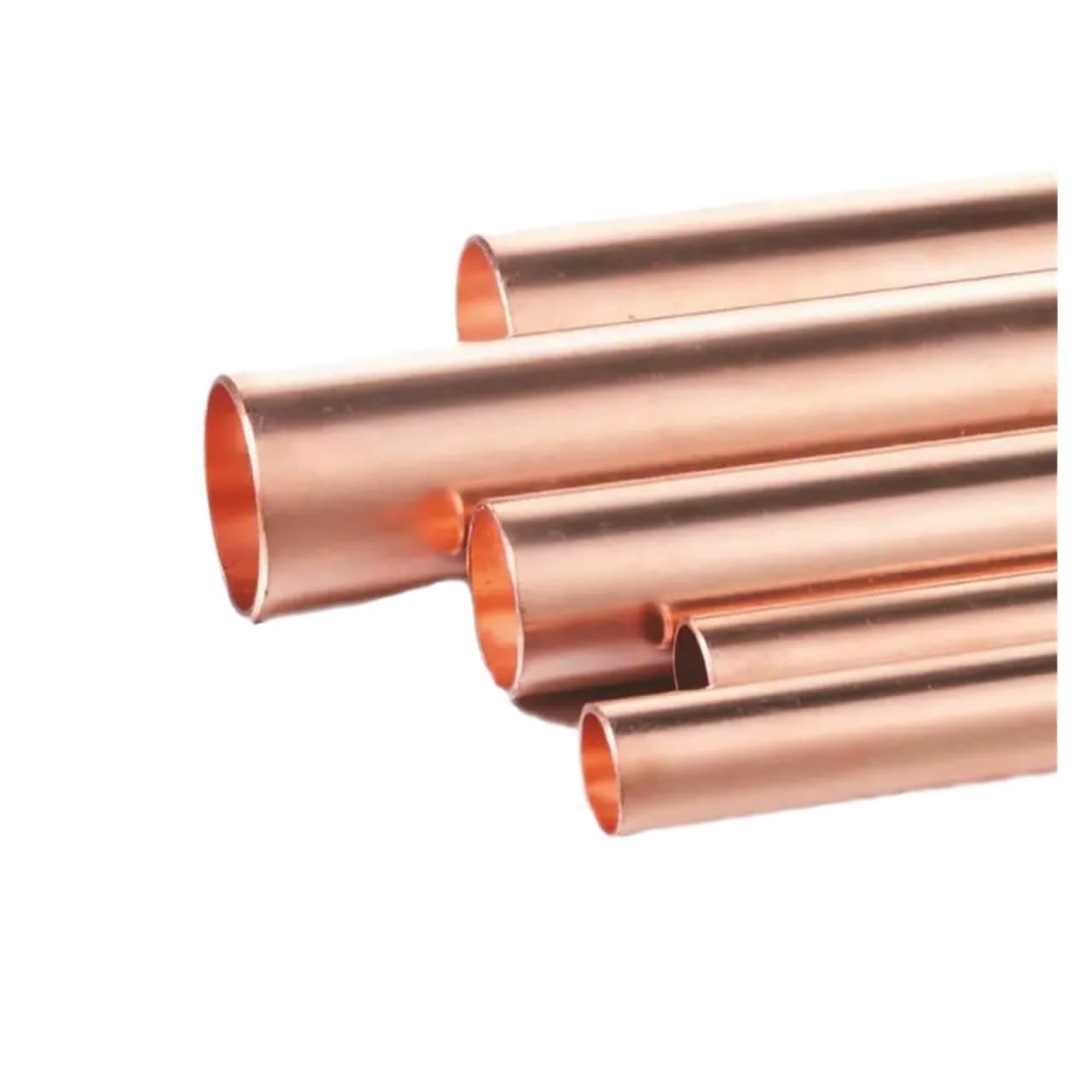 Tubo de cobre de 38 mm OD T2 de pared de grosor de 2 mm de grosor, tubo de cobre hueco capilar de 500 mm de longitud