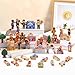 Blosssound 40 Pcs Wooden Community Helpers for Kids Little Occupations Figures Play Toys Wooden Blocks Multicultural Career Preschool Classroom Educational Supplies Birthday Gifts