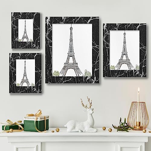 Bardic 0397 5X7 Picture Frame Marble Texture Pattern Photo Frames Wooden Photo Display Marbled Photo Frame thumb #1