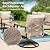 MIXPATIO 4 PCS Outdoor Patio Furniture Set, 3-Seater Sofa, Highback Swivel Chair with 5.5" Extra Thick Cushion & Coffee Table, All Weather Patio Conversation Set for Lawn Deck Backyard, Cream/Beige
