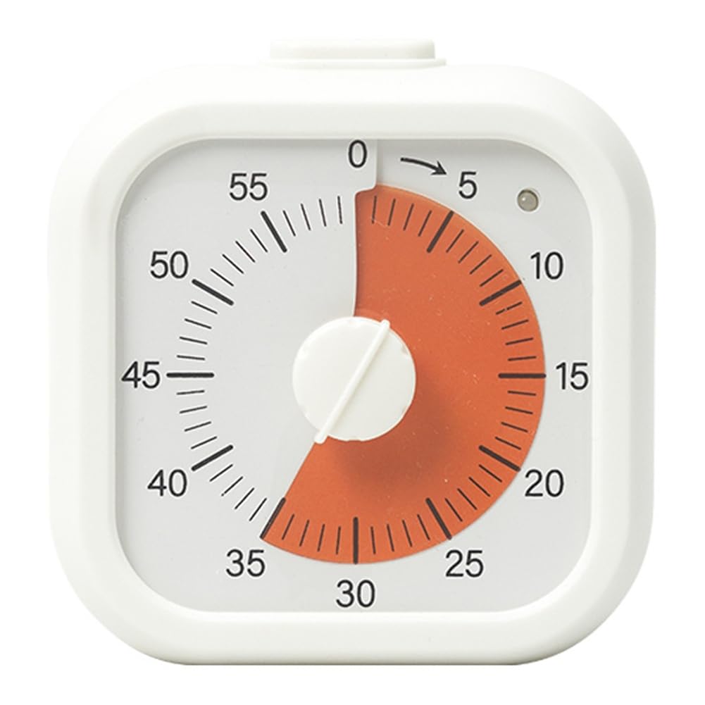 Aundhegrtt Visual Timer for Kids 60 Minute Countdown Timer, Silent Study Classroom Kitchen Round Timer