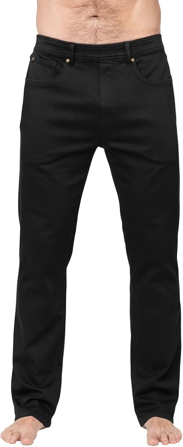 PajamaJeans Mens Pull On Jeans – Elastic Waist Pants Men – Pajama Jeans Denim Slim Straight Sweatpant Jeans Men Pull Up Jeans