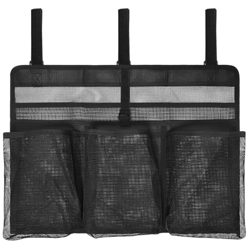 BOSREROY Scolapiatti a rete nera, 55 x 40 cm, con cinghie, scolapiatti da campeggio/camper, per esterni/cucina