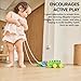 PlanToys® Dancing Alligator Pull Toy for Toddlers | Eco-Friendly Wood Toy with Click-Clack Sound | Walking Toy for Babies