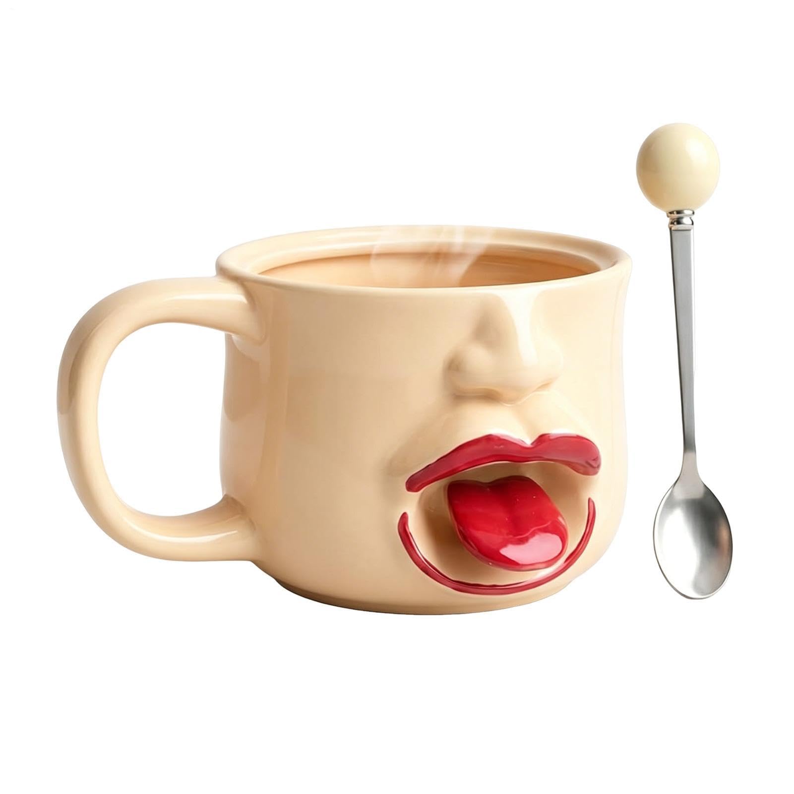Taza de café abstracta de cerámica con capacidad de 255 ml para mesas de hogar