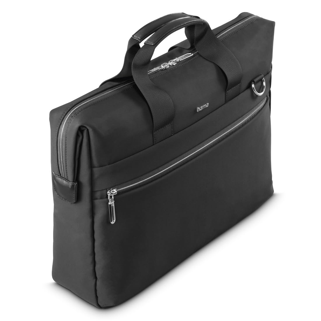 Hama Ultimate Laptop Bag for Laptops 34-36 cm 13.3-14.1 Inches Padded Waterproof Elegant Business Bag with Tablet Compartment 11 Inches Many Compartments Shoulder Strap Trolley Strap Black