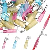 Azefnuhk 60Pcs Heat Shrink Piggyback Spade Connectors, Quick Disconnect Wire Connectors Kit, Electrical Cable Crimp Terminals for Marine, Electronics, Automotive Accessories Supplies