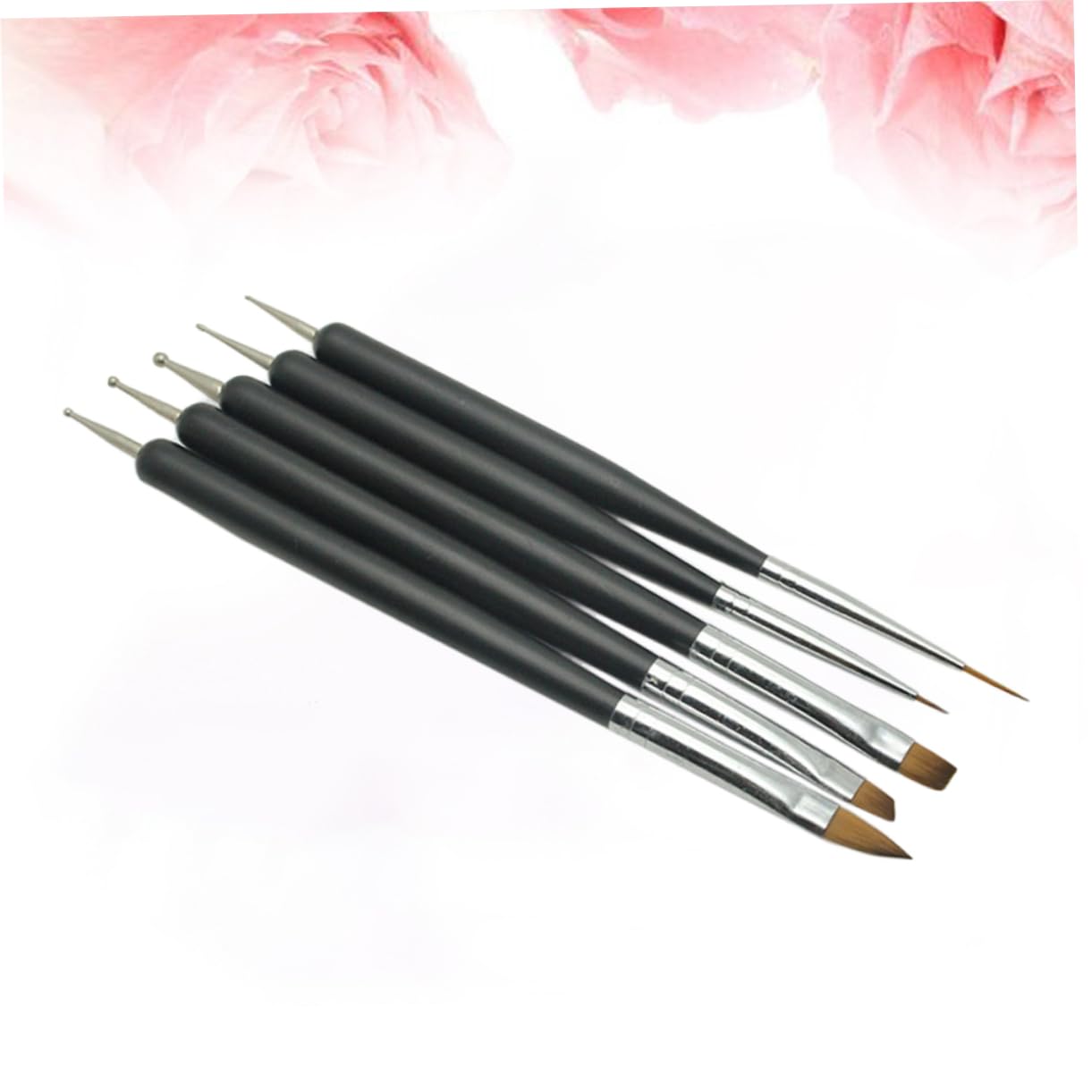 Housoutil 15pezzi Pennelli Per Nail Art Con Punta Doppia Penne Per Manicure e Decorazione Unghie Per Lavori Di Precisione e Dotting Facili Da Usare e Portatili