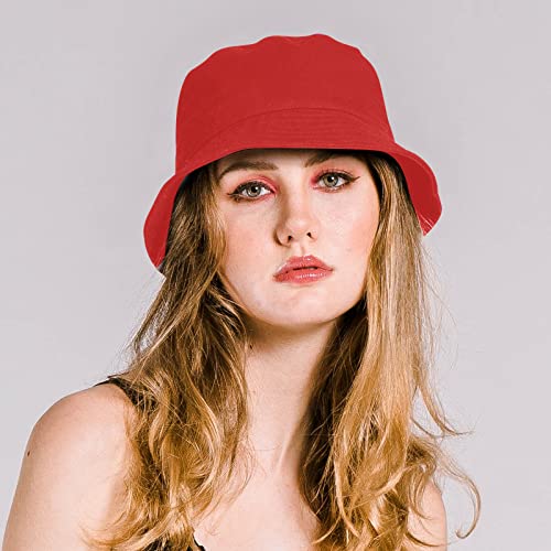 Image of Rosoz 1 & 2 Pack Bucket Hat for Women Men Summer Travel Beach Sun Hat Outdoor Cap Unisex Bucket Hats