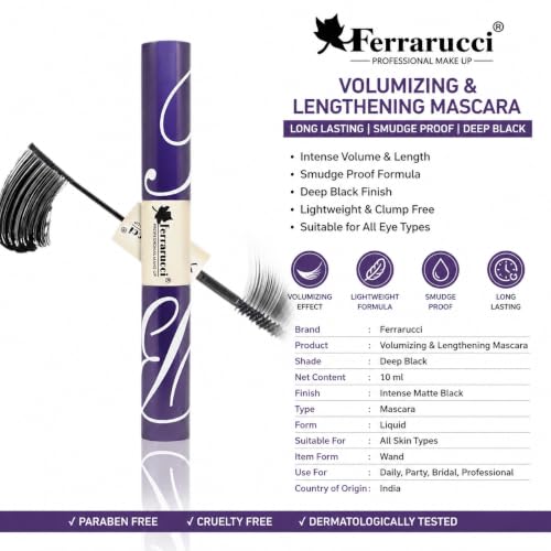 Image of Volumizing Mascara | Deep Black | Smudge Proof | 10 ml